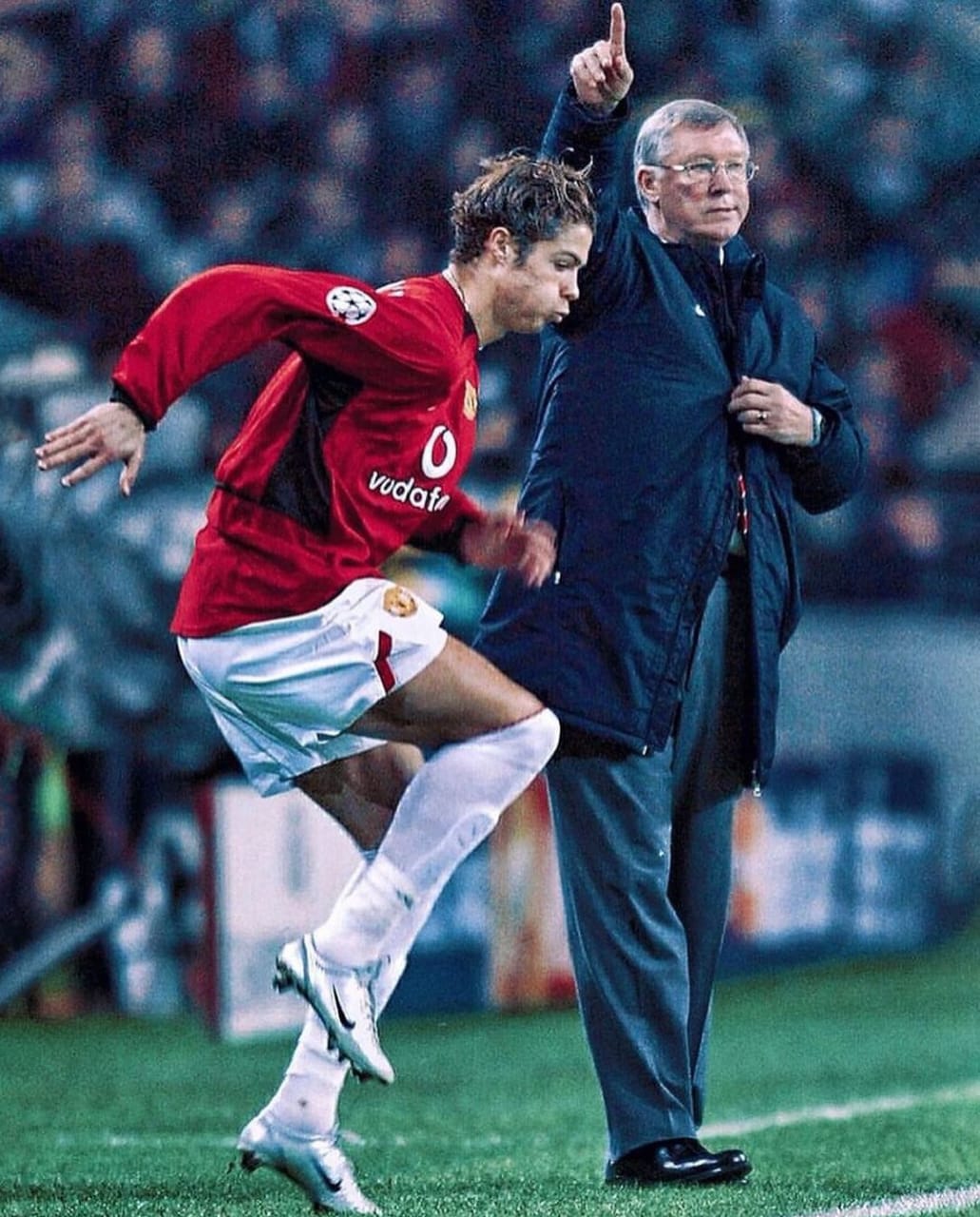  Cristiano Ronaldo With Alex Ferguson